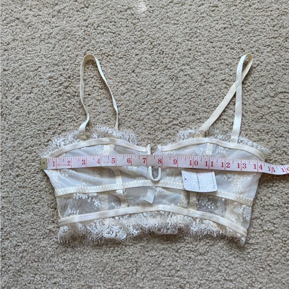 Free People NWT Lace Bustier Intimate Bralette Ivory Layer in Lace Size XS - Picture 7 of 9